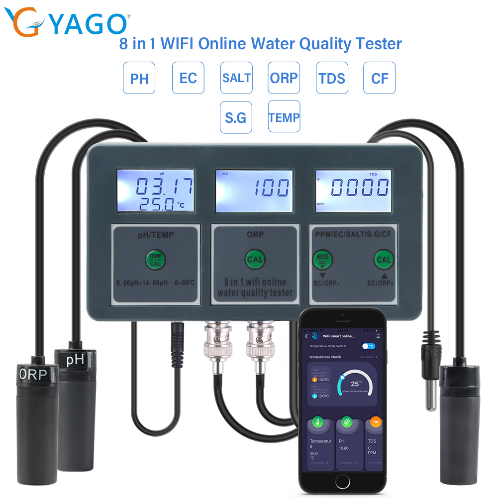 Marine Aquarium Par Meter - YAGO 8 w 1 WiFi Tester