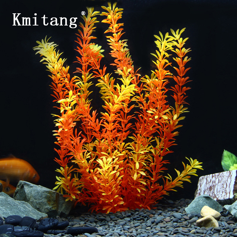 Aquarium Marine - 100 cm Duże Sztuczne Rośliny Tropikalne,